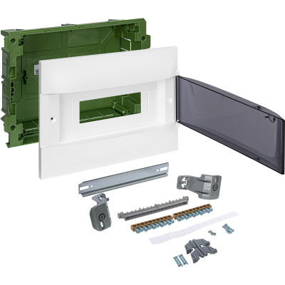 Legrand Practibox S Пластиковый щиток Встраиваемый (в полые стены) 1X12 Дымчатая дверь, 135571