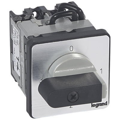 Legrand Трехпозиционный переключатель с положением ''0'' - PR 12 - 1П - 3 контакта - крепление на дверце, 027502