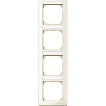 M-Smart Рамка 4-ная с полем для надписи верт., беж.