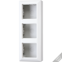 Коробка для накладного монтажа 3-кратная; слоновая кость, AS583AW Коробка для накладного монтажа 3-кратная; слоновая кость, AS583AW