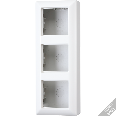 Коробка для накладного монтажа 3-кратная; слоновая кость, AS583AW