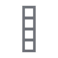 Рамка 4-постовая, стекло серый Kollinger Asthetik AS4GY