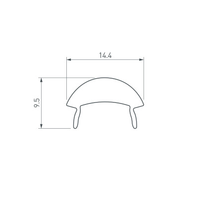 Экран с линзой SATIN-10-90 для PDS, MIC (Arlight, Пластик), 020918