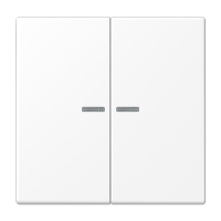 Клавиша для двухклавишных балансирных выключателей с окошком; дюропласт; белый матовый, LS995KO5WWM Клавиша для двухклавишных балансирных выключателей с окошком; дюропласт; белый матовый, LS995KO5WWM