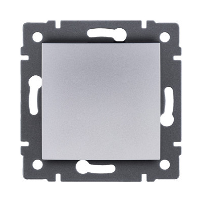 Выключатель 1-клавишный проходной 10А/250В, изогнутый, серый Kollinger REA-R-003GY для Aspekt, Eleganz, Reflex