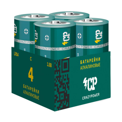 Jazzway LR14 CP Алкалиновые (4 шт.) зеленые, 5041370