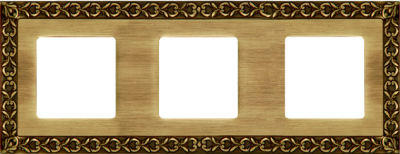 FD01223PB Fede San Sebastian Рамка 3-ная, Bright Patina