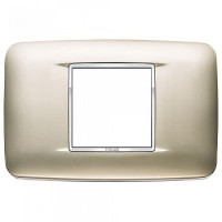 Vimar Накладка с закруглениями для 2 модулей центрально никель сатинированый, 20682.C22