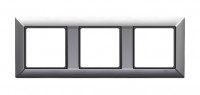 Рамка 3-поста; Eco Profi; термопласт; алюминий, EP483AL