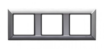 Рамка 3-поста; Eco Profi; термопласт; алюминий, EP483AL