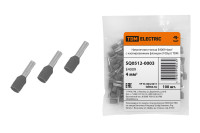 Наконечник-гильза Е4009 4мм2 с изолированным фланцем (100шт) TDM Electric, SQ0512-0003