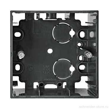 Коробка 1-ная для накладного монтажа, антрацит