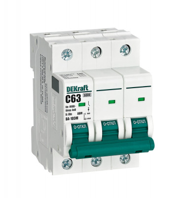 DEKraft Авт. выкл. без теплозащиты 3P 63А х-ка C 6кА ВА-103M