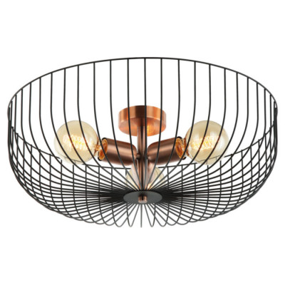 LUSSOLE BROOKS Потолочный светильник, цвет основания - черный, 3x40W E27, LSP-8250