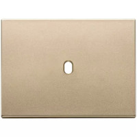 Vimar Накладка Vintage, 3 модуля на 1 выключатель, металл сатинированное золото, 22673.1.88