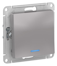 ATN000313 - ATLASDESIGN 1-клавишный ВЫКЛЮЧАТЕЛЬ с подсветкой, сх.1а, 10АХ, механизм, АЛЮМИНИЙ, Systeme Electric