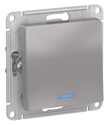 ATN000313 - ATLASDESIGN 1-клавишный ВЫКЛЮЧАТЕЛЬ с подсветкой, сх.1а, 10АХ, механизм, АЛЮМИНИЙ, Systeme Electric