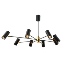 LUSSOLE DUNCAN Люстра потолочная, цвет основания - черный, 8x5,5W Gu10, GRLSP-8252