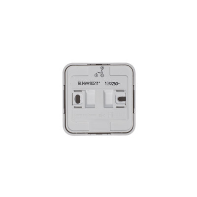 BLANCA О/У 2-клавишный ВЫКЛЮЧАТЕЛЬ (cх.5) с подсв.ИЗОЛ.ПЛ.,10А,250B,БЕЛЫЙ