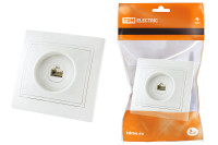 Розетка телефонная RJ11  белая "Таймыр" TDM Electric, SQ1814-0020