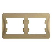 Glossa Рамка 2-ная, горизонтальная, титан