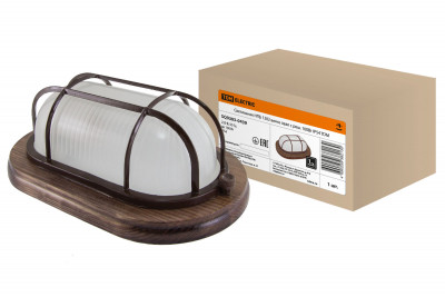 Светильник НПБ1202 венге овал с реш. 100Вт IP54 TDM Electric, SQ0303-0439