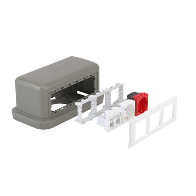 ДКС Напольная башенка BUS, 12 модулей, серая, 09070