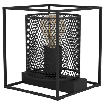 43774 Настольная лампа CATTERICK, 1Х40W, E27, L165, B165, H190, сталь, черный