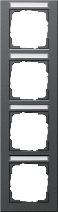 111423 Gira Рамка 4-я вертикальная с полем для надписи