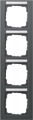 111423 Gira Рамка 4-я вертикальная с полем для надписи