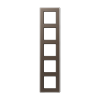 Рамка на 5 постов, стекло цвет мокко, Jung Рамка на 5 постов, стекло цвет мокко, Jung