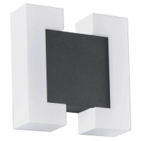 95988 Уличный светодиодный светильник настенный SITIA, 2х4,8W(LED), 180х180, гальв. сталь, антрацит/