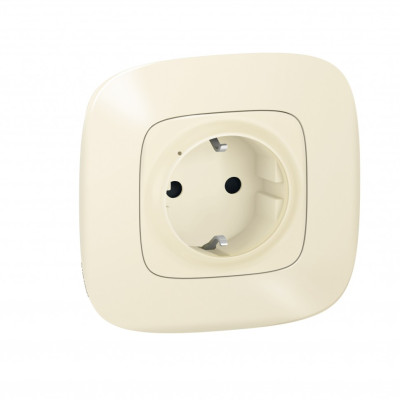 752694 - Valena Allure with NETATMO.Умная розетка 2К+З 16А 230В.Цвет Слоновая кость