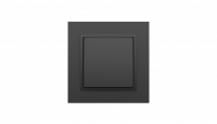 Выключатель 1-клавишный, Efapel серия Logus 90 - Animato, цвет Черный матовый