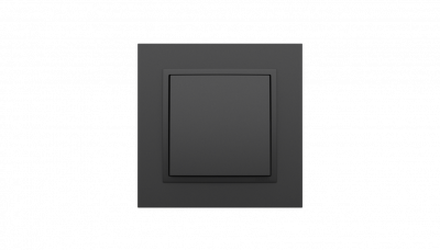 Выключатель 1-клавишный, Efapel серия Logus 90 - Animato, цвет Черный матовый