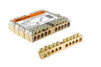 Шина "N" нулевая 8х12мм 10/1 (10 групп/крепеж по центру) TDM Electric, SQ0801-0050