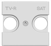N2250.1 BL - Накладка для TV-R-SAT розетки, 2-модульная, серия Zenit, цвет альпийский белый - 2CLA225010N1101