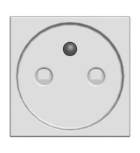 N2287 AN - Розетка французского стандарта с центральным контактом заземления, со шторками, 16А / 250 В, серия Zenit, цвет антрацит - 2CLA228700N1801