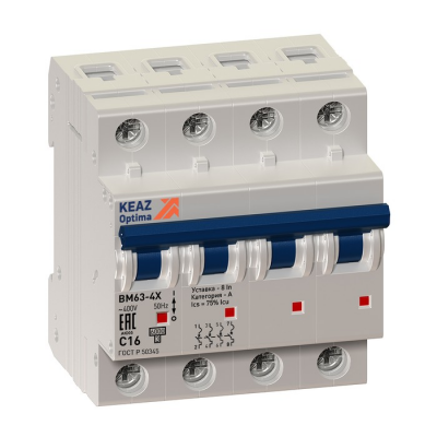 Выключатель нагрузки модульный OptiDin BM63P-440-ОМ4-РЕГ (ВМ63Р), КЕАЗ, 234005