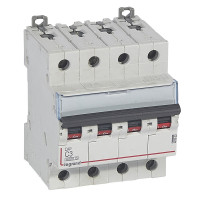 Legrand Автоматический выключатель DX? 6000 - 10 кА - тип характеристики C - 4П - 400 В~ - 3 А - 4 модуля, 407922