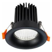 ST LUCE ST703.438.10 Св-к встр. Черный LED 1*10W 3000K 900Lm Ra>90 38° IP20 D85xH75 170-240V