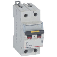 Legrand Автоматический выключатель DX? 10000 - 16 кА - DC - 250 В - 2 защищенных полюса - 1 А - 2 модуля, 409560