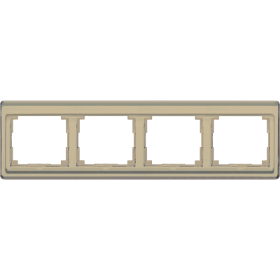 Рамка для горизонтальной установки, 4 поста; акриловое стекло; золотая бронза; SL500, SL5840GB