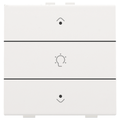 Niko Home Control Пластик Белая сталь Кнопка  управления диммера, LED подсветка, 154-52043