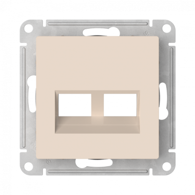 ATN000290 - ATLASDESIGN НАКЛАДКА двойная для информационных функций типа Keystone, БЕЖЕВЫЙ, Systeme Electric