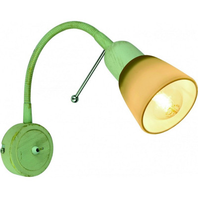 Arte Lamp LETTURA, Бра, цвет арматуры - БЕЛО-ЗОЛОТОЙ, цвет плафона/декора - БЕЛЫЙ, 1х40W E14, A7009AP-1WG