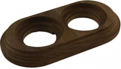 Bironi Рамка 2 постовая для открытой проводки (Старое дерево на бревно 240мм), BFC24-620-17