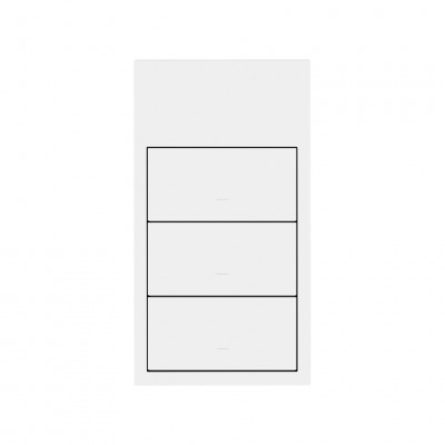 Simon 10020215-230 Кит 2 поста, фронт. 1 рамка вертикальная + 3 клавиши выключателей цвета белый матовый S100