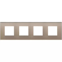 Vimar Накладка на Eikon Exe на 8 модулей (2+2+2+2) расстояние между центрами 71мм, коричневый опал, 22669.77