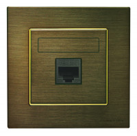 ABB Компьютерная розетка, Цвет - античная латунь, серия Sky